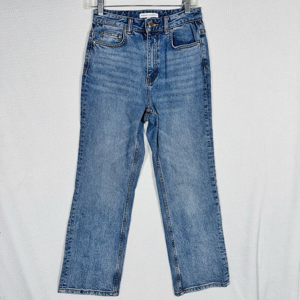 Rebecca Minkoff Ankle Kick Jeans Women’s Size 27 High Rise Crop Flare Denim - Picture 2 of 10